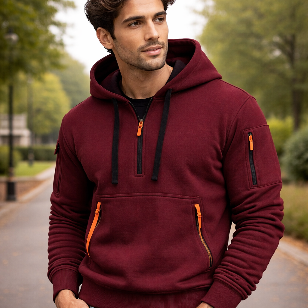Men’s Casual Zip Hoodie | Pocket Design | Comfortable Everyday Wear