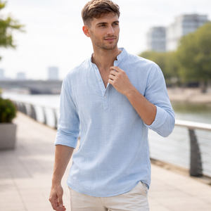 Men's Henley Shirt | Lightweight Summer Casual