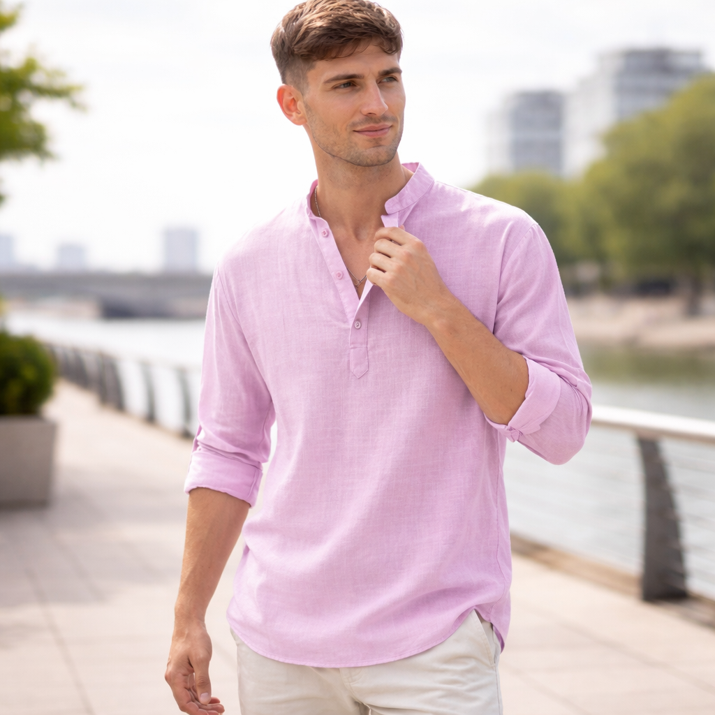 Men's Henley Shirt | Lightweight Summer Casual