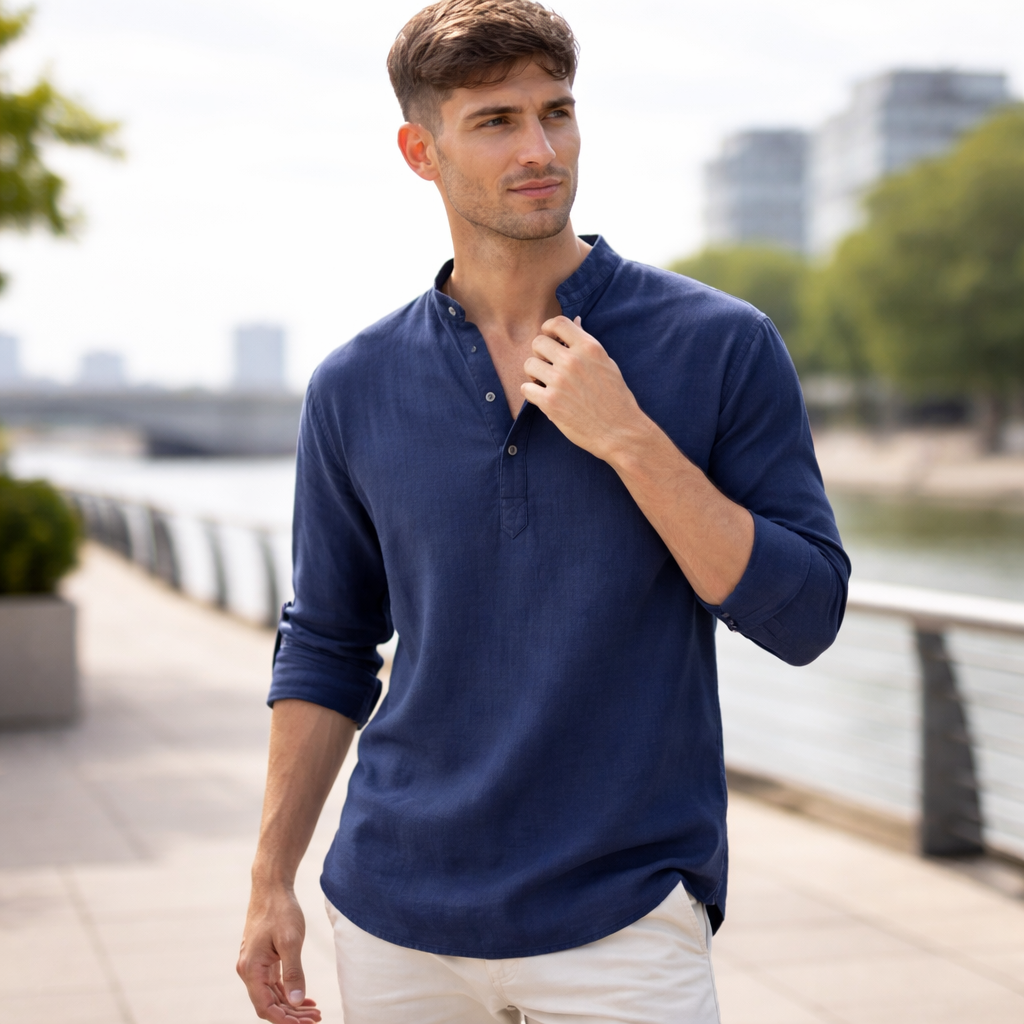 Men's Henley Shirt | Lightweight Summer Casual