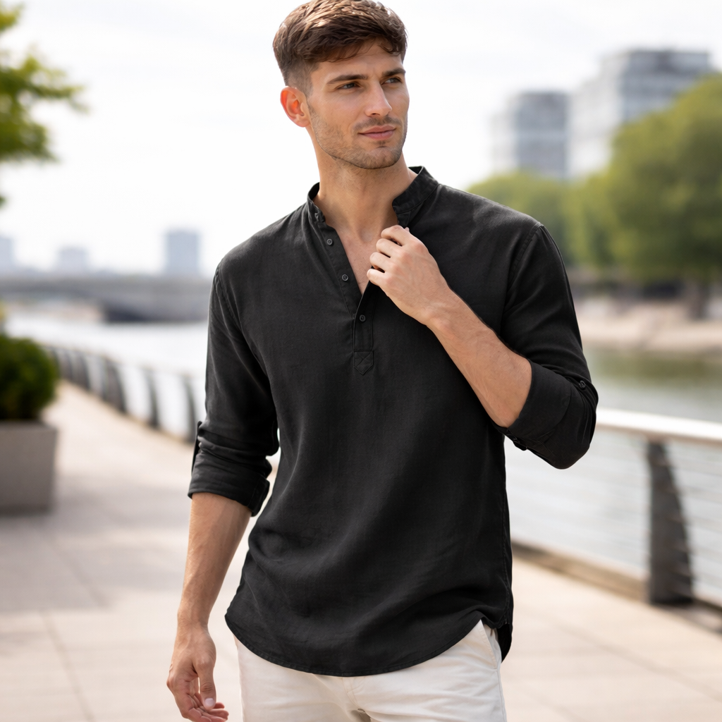 Men's Henley Shirt | Lightweight Summer Casual