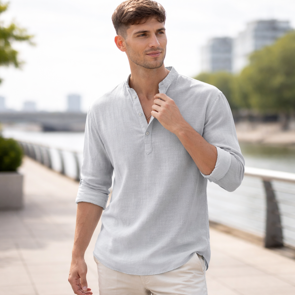 Men's Henley Shirt | Lightweight Summer Casual