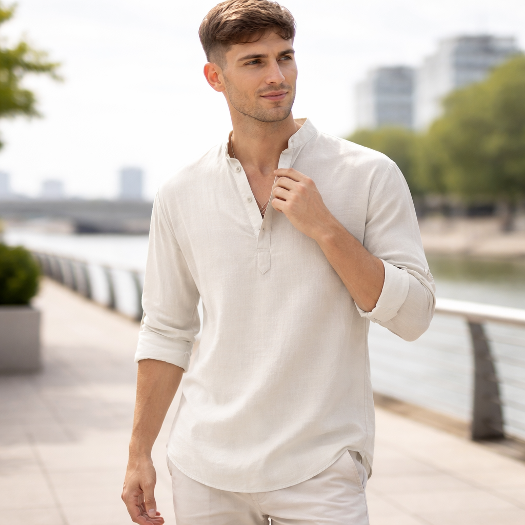 Men's Henley Shirt | Lightweight Summer Casual