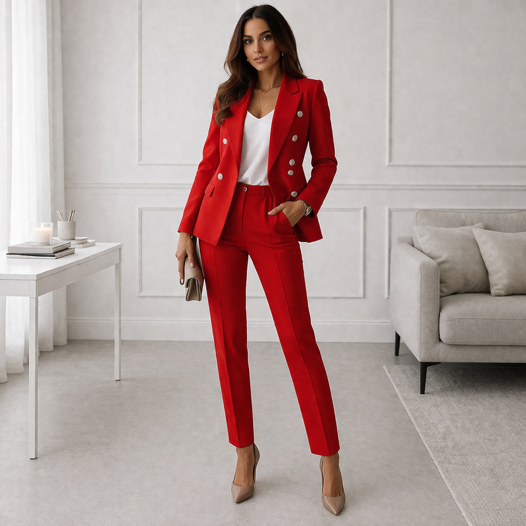 Julia Women's Elegant Blazer Suit Set | Tailored & Chic