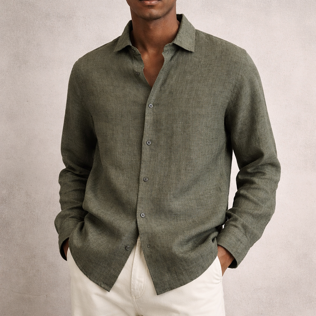Men’s Linen Long sleeve Shirt | Breathable, lightweight