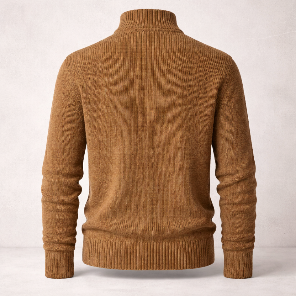 Men’s Ribbed Sweater | Quarter zip | Winter knit