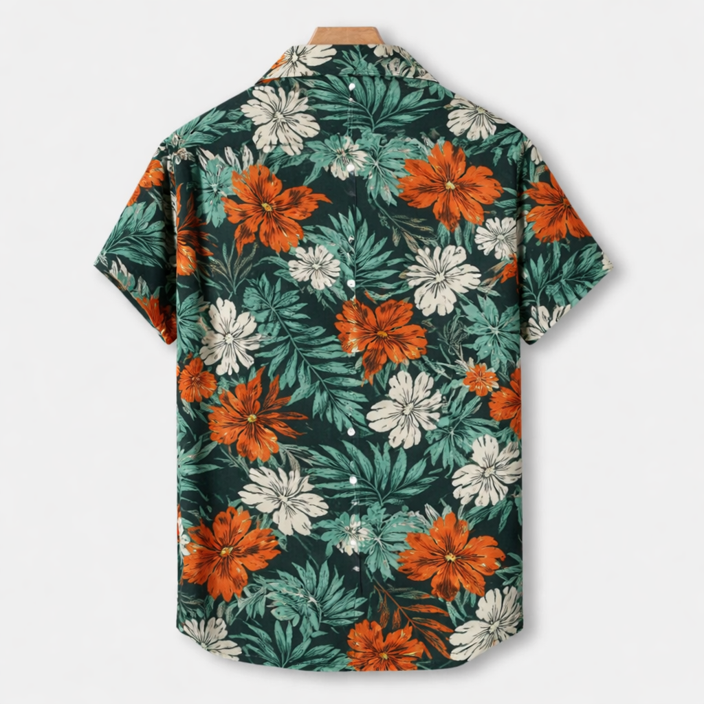 Men’s Summer Shirt | Tropical floral | Short sleeve, casual