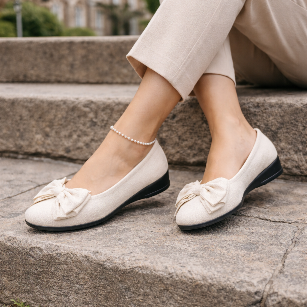 Women’s Ballet Flats | Slip-on, bow | Elegant style