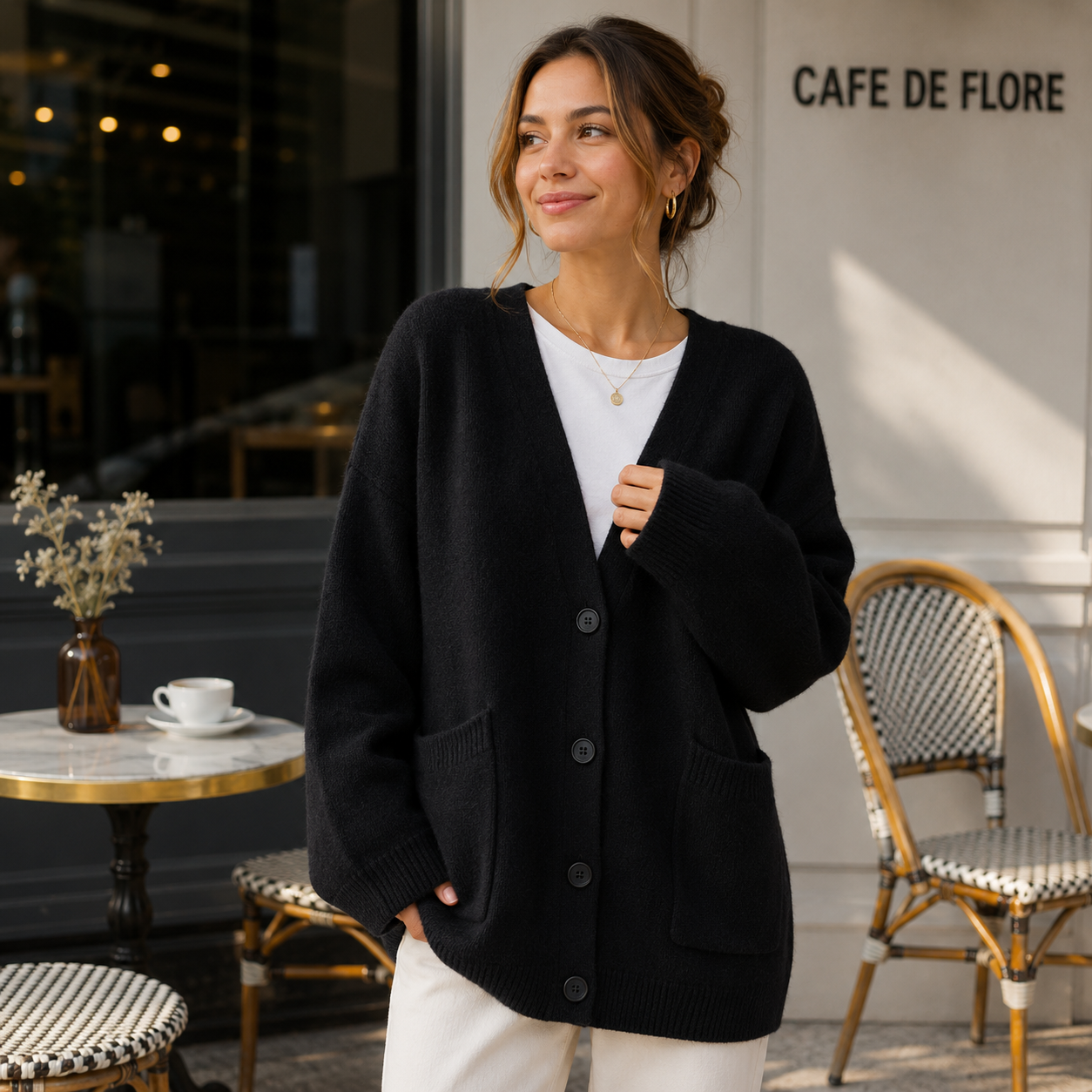 Oversized Soft Cardigan - Pockets - Comfort Fit