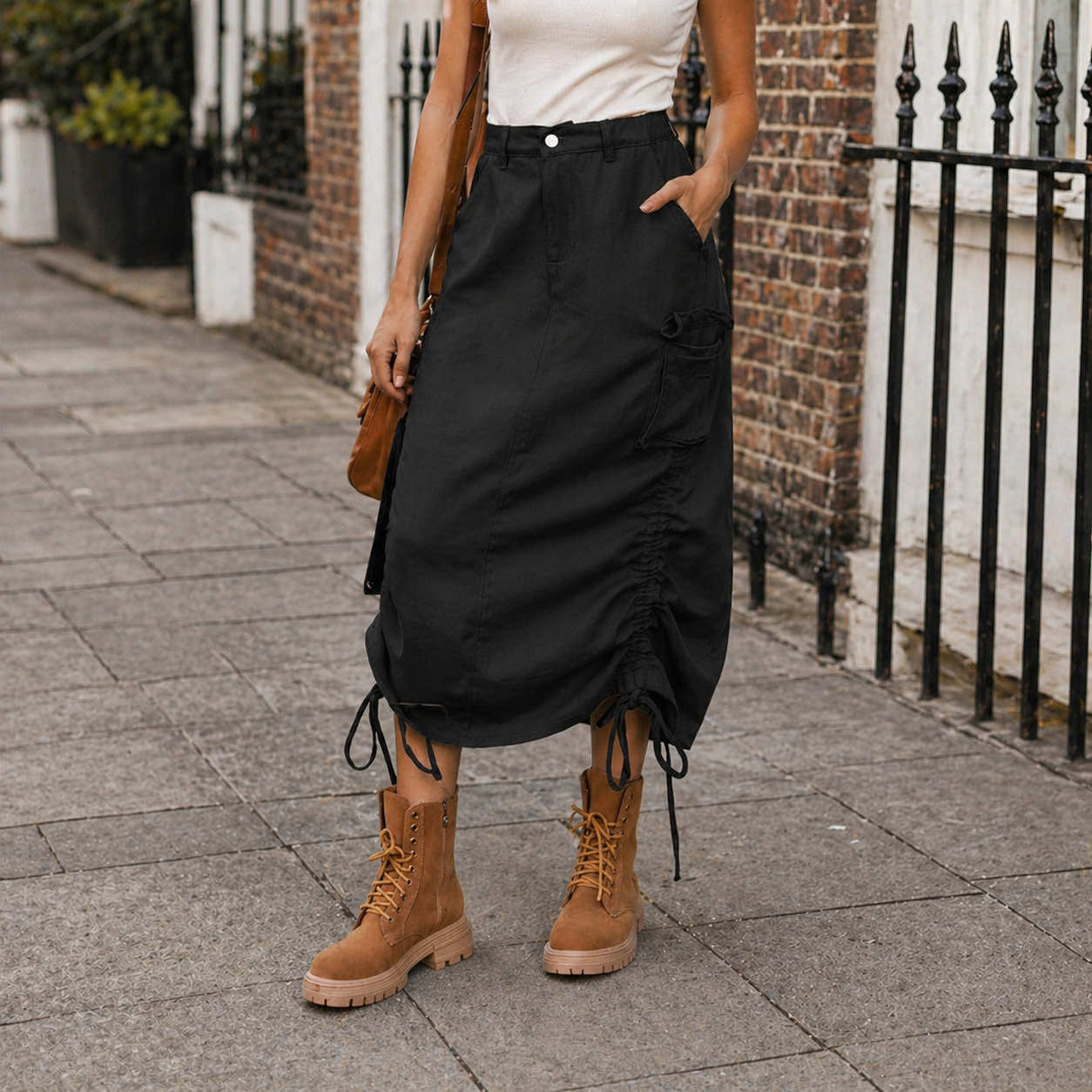 Midi Utility Skirt | Versatile Design | Premium Fabric