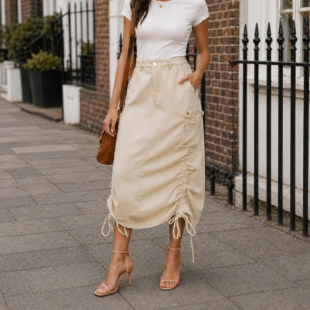 Midi Utility Skirt | Versatile Design | Premium Fabric