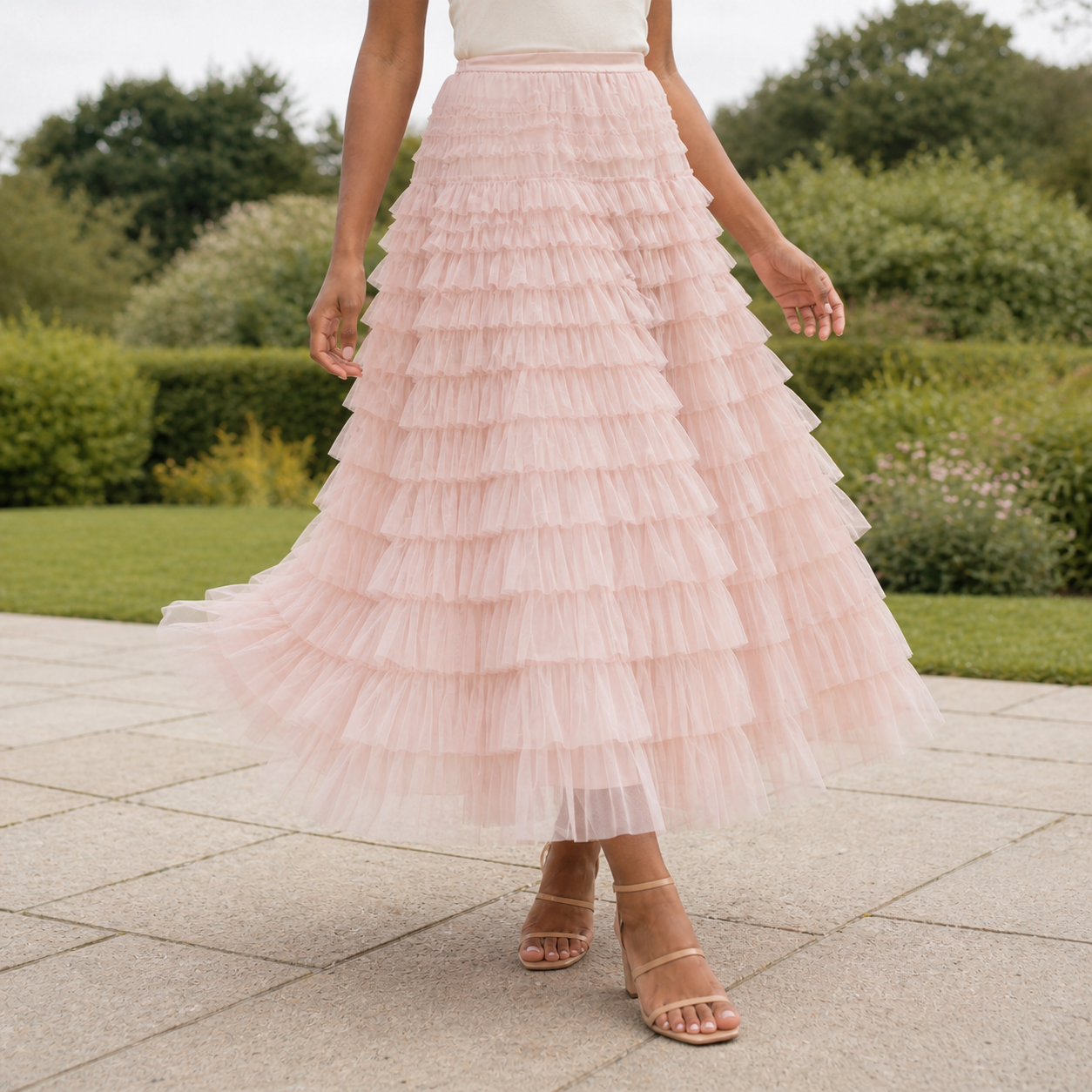 Tulle Midi Skirt | Flowing Style | Versatile Design