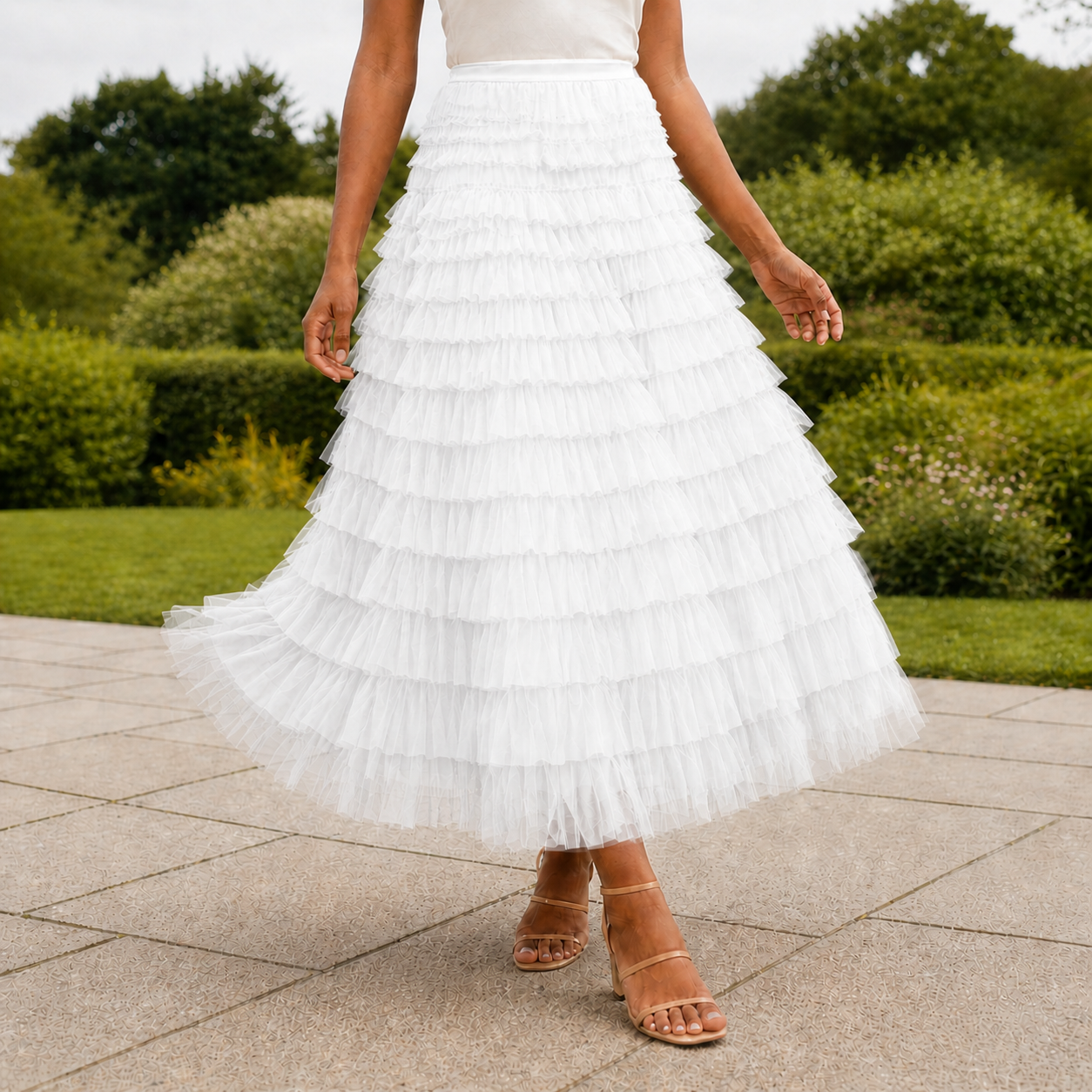 Tulle Midi Skirt | Flowing Style | Versatile Design