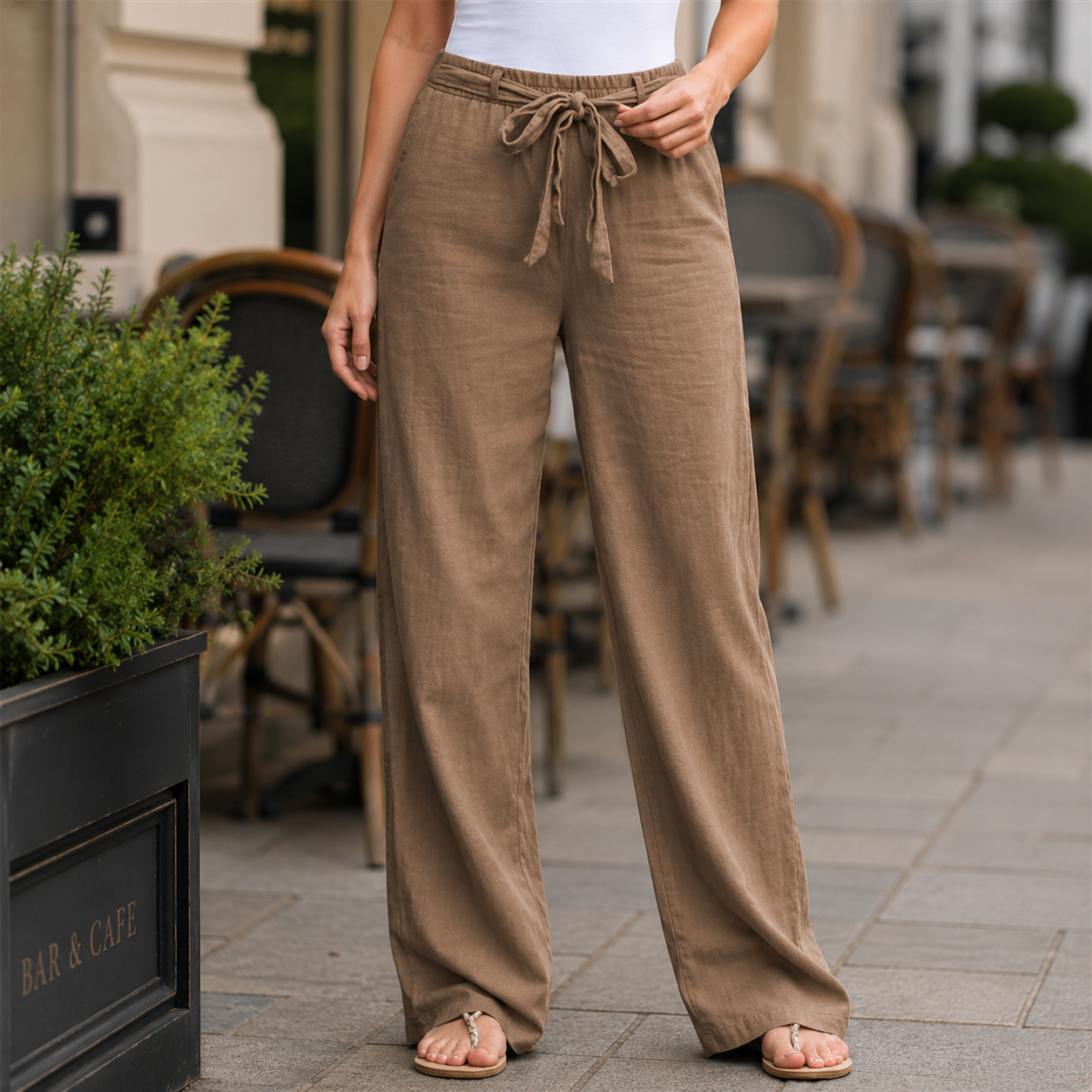 Women's Summer Linen Pants | Elegant Comfort | Light, Breathable