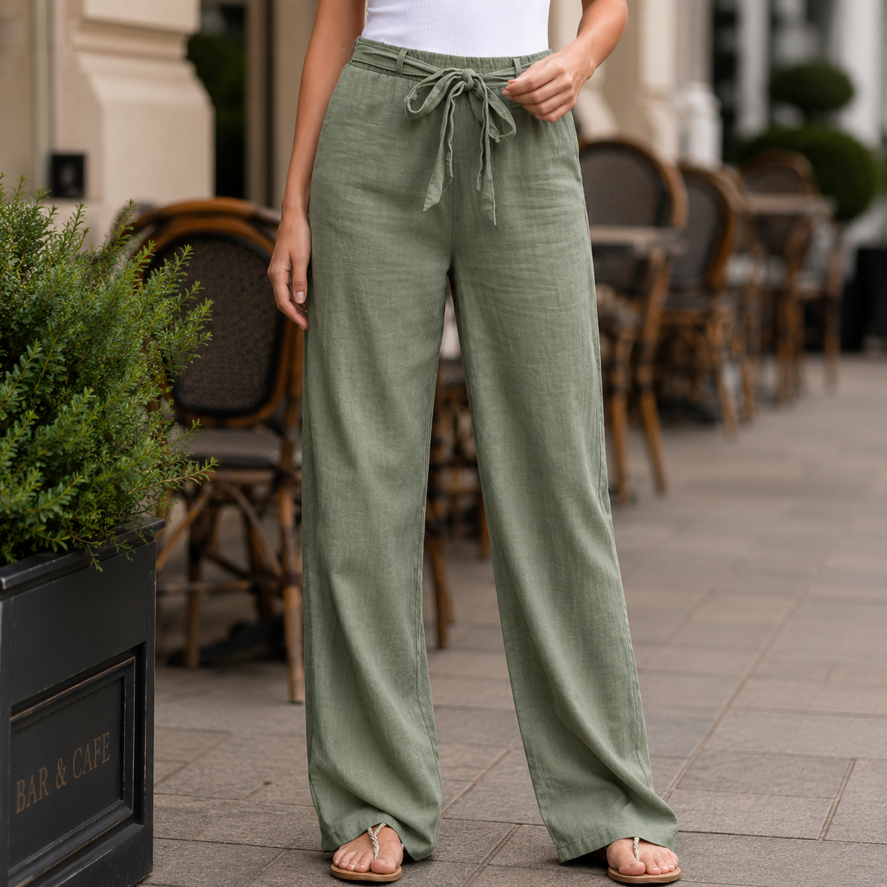 Women's Summer Linen Pants | Elegant Comfort | Light, Breathable