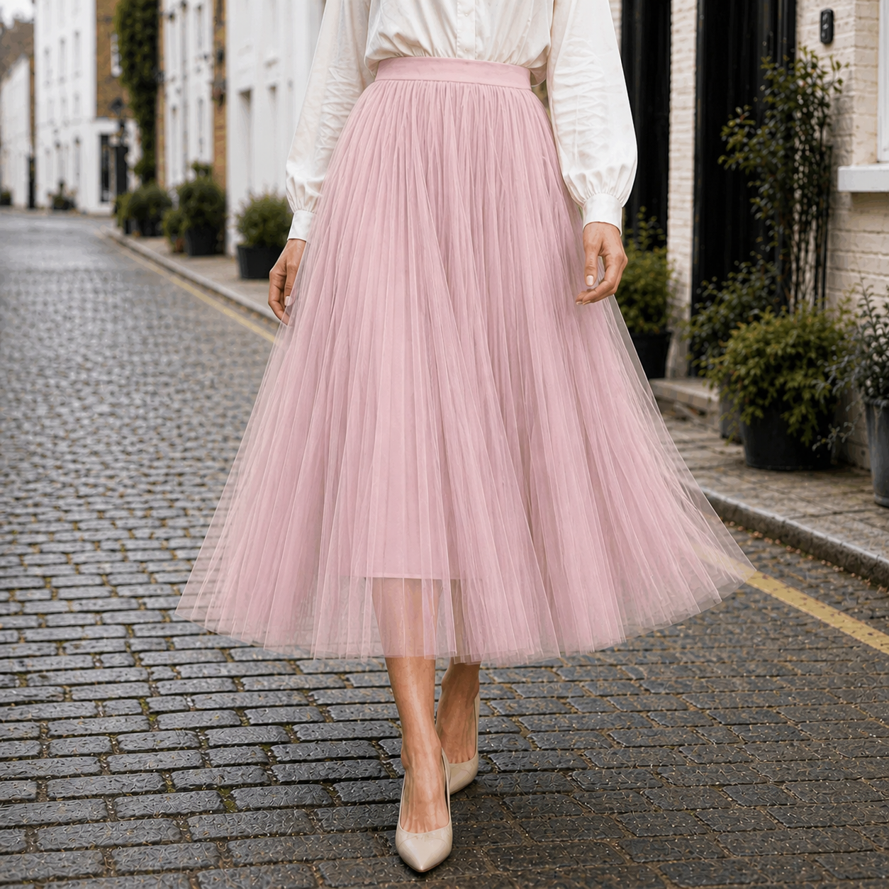 Falda Midi Cintura Alta Diseño Elegante Comodidad Garantizada