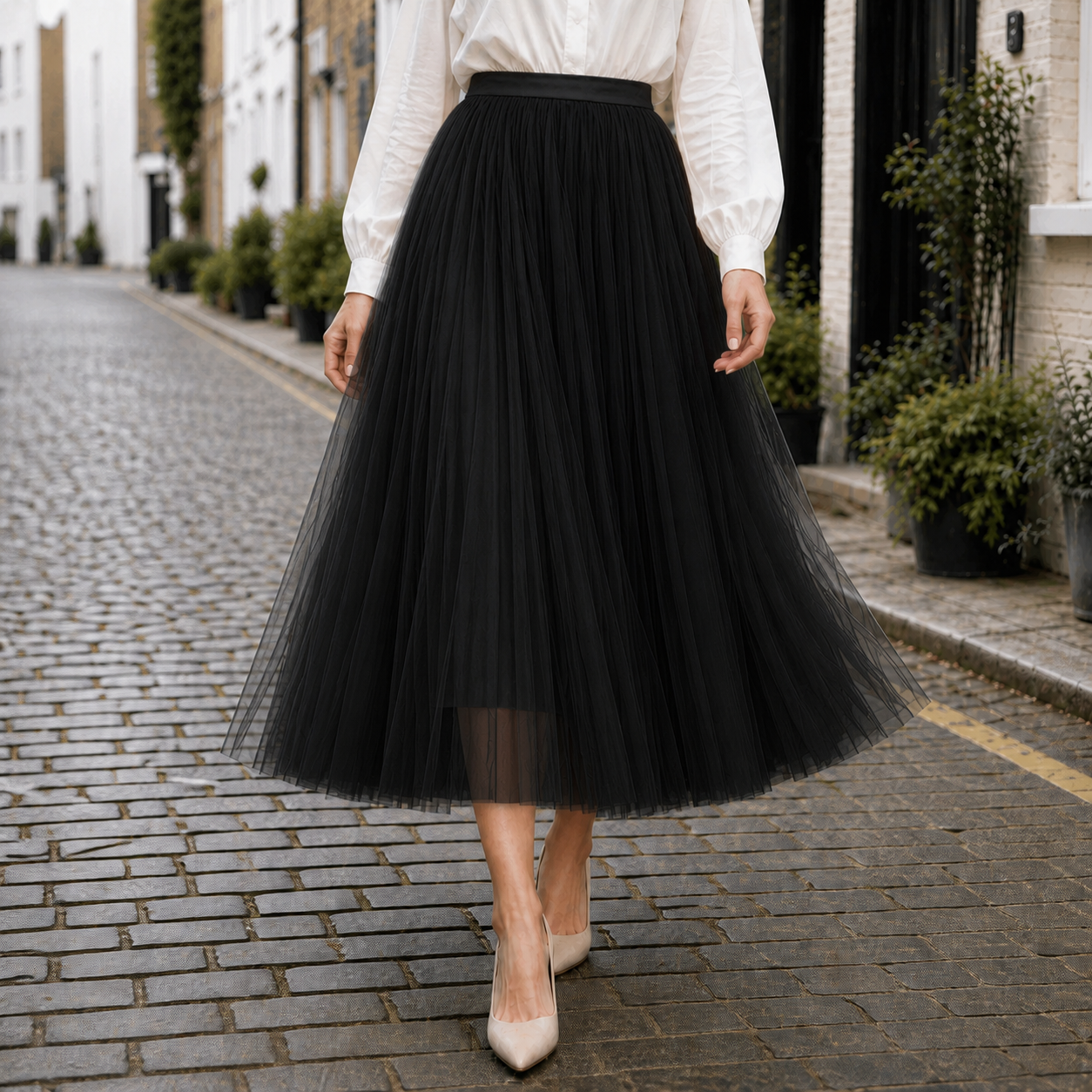 Falda Midi Cintura Alta Diseño Elegante Comodidad Garantizada