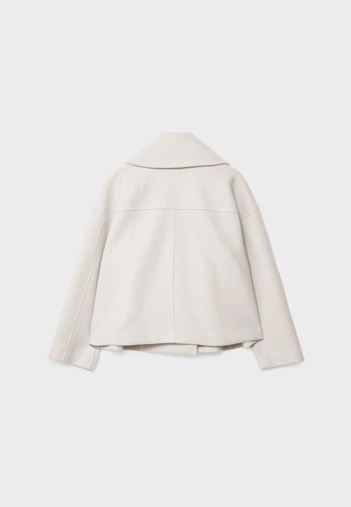 Women double breasted cropped blazer long sleeves tailored silhouette
