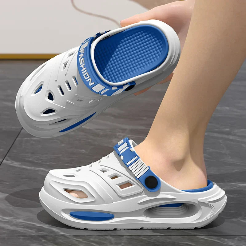 Men's Slip-On Slippers | Cushioned, Adjustable Strap | Comfort