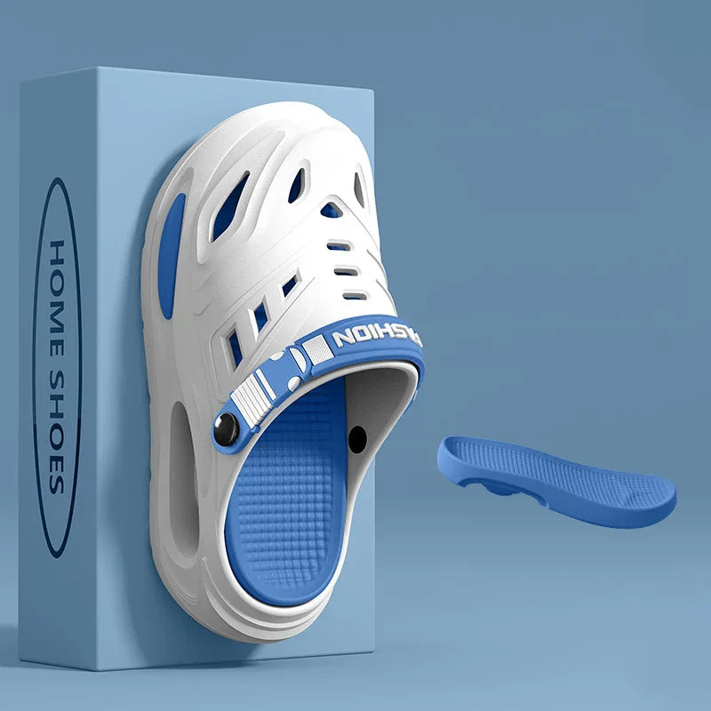 Men's Slip-On Slippers | Cushioned, Adjustable Strap | Comfort