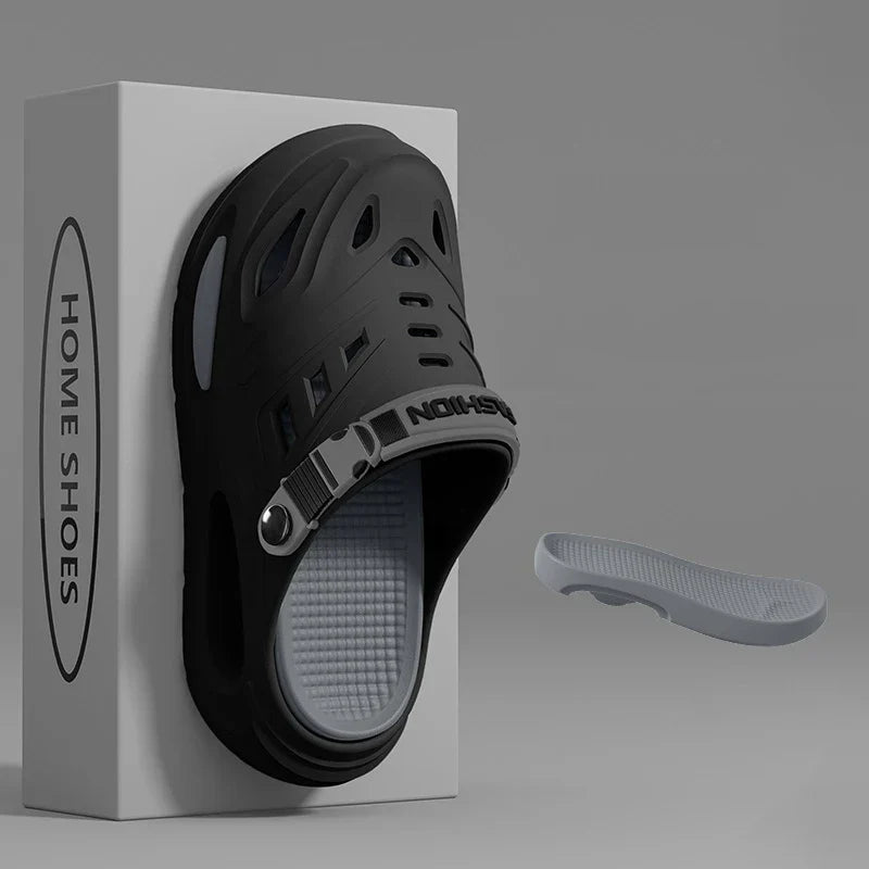 Men's Slip-On Slippers | Cushioned, Adjustable Strap | Comfort