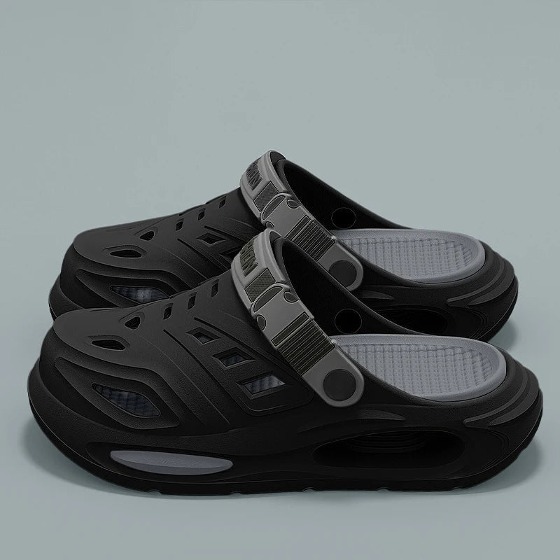 Men's Slip-On Slippers | Cushioned, Adjustable Strap | Comfort