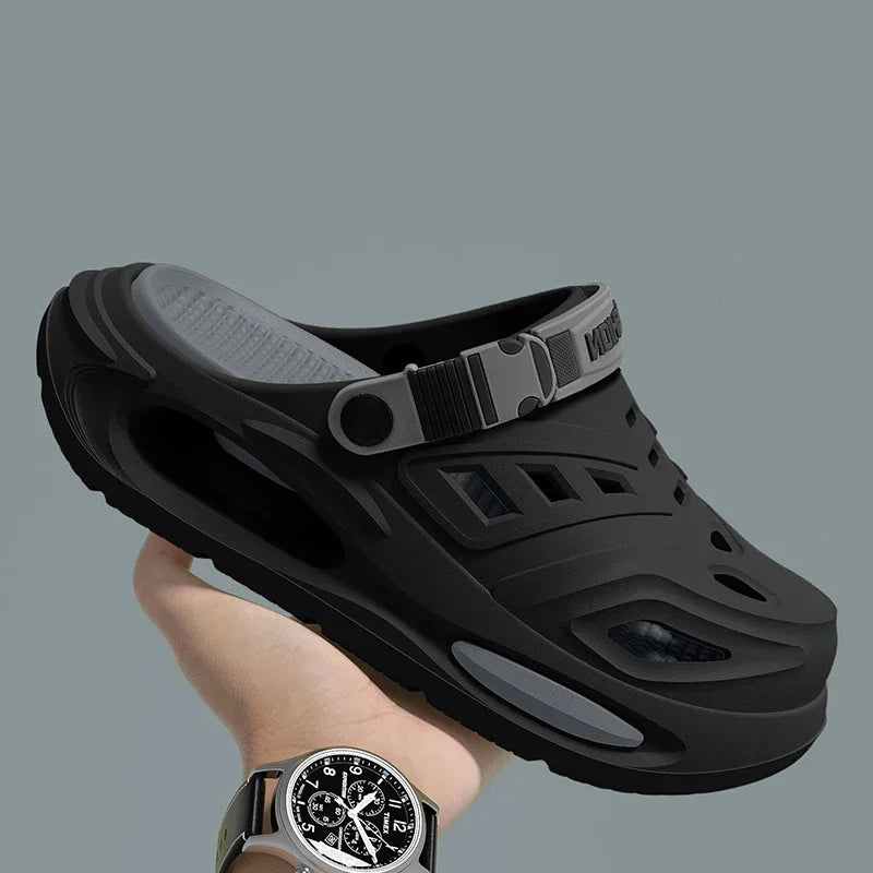 Men's Slip-On Slippers | Cushioned, Adjustable Strap | Comfort