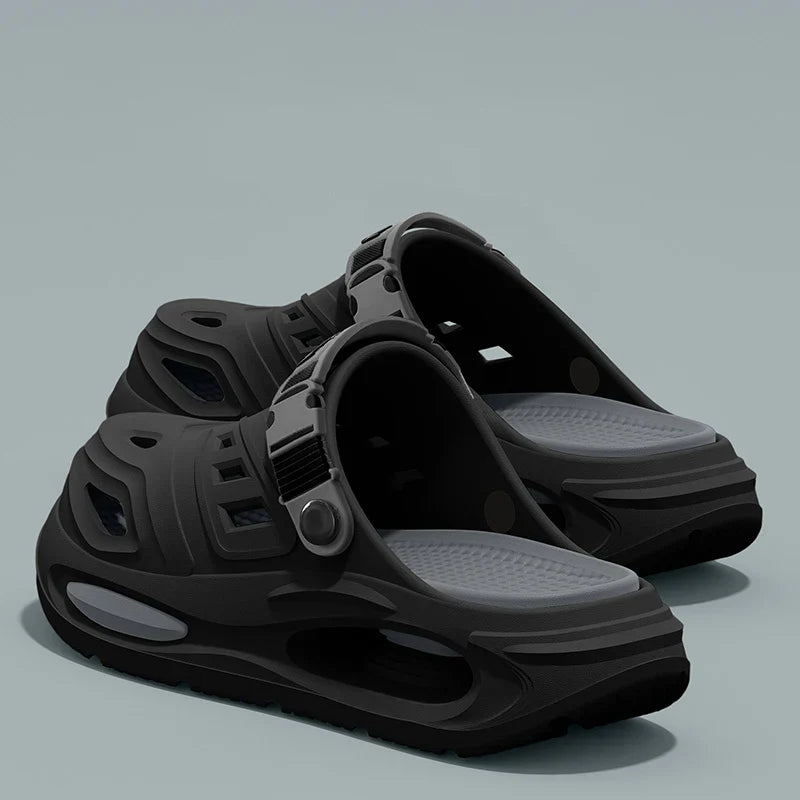 Men's Slip-On Slippers | Cushioned, Adjustable Strap | Comfort