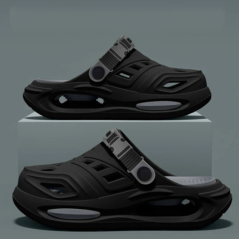 Men's Slip-On Slippers | Cushioned, Adjustable Strap | Comfort