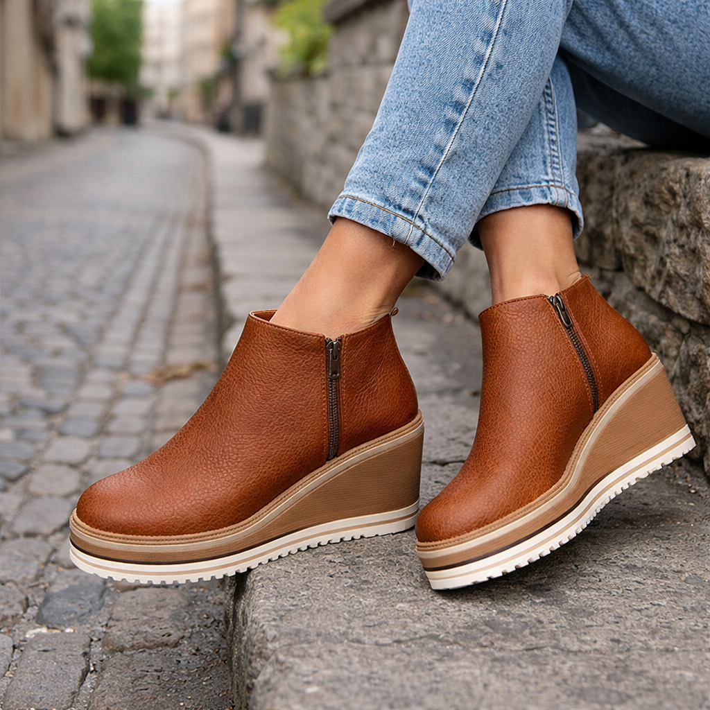Platform Wedge Ankle Boots for Women | All-Day Comfort, Support