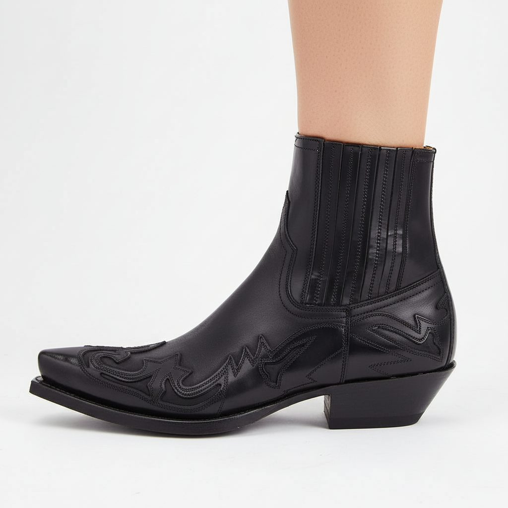 Western Boots | Embroidered Leather, Unisex | Cowboy Style