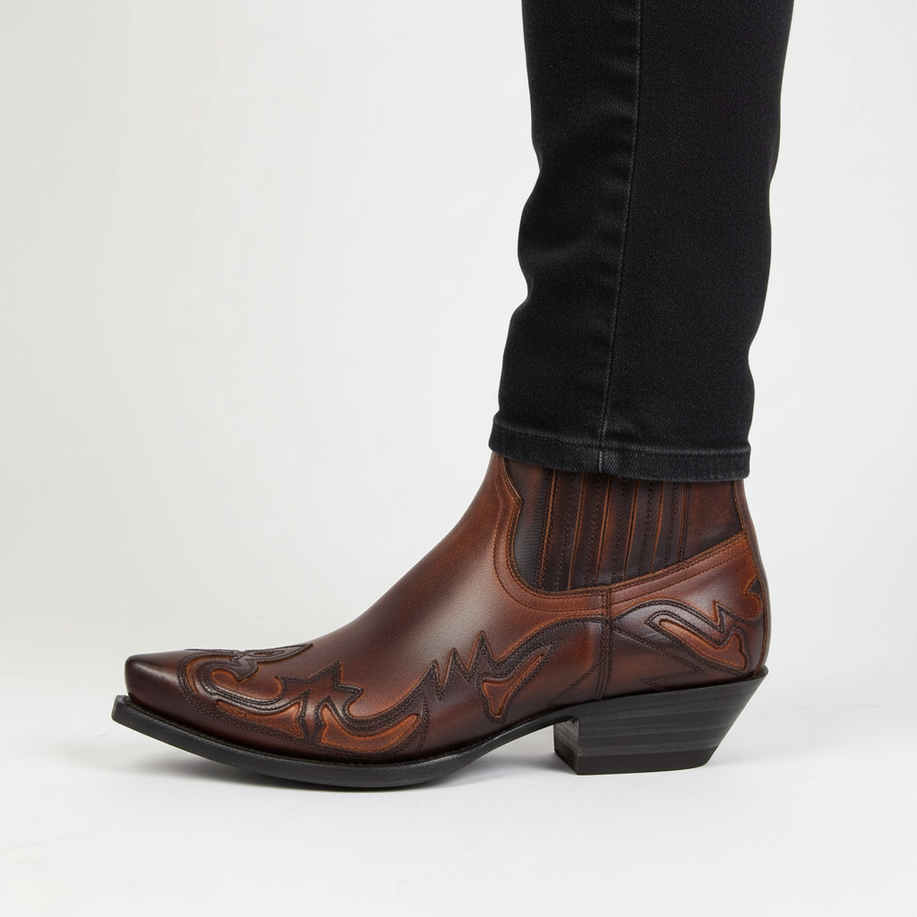 Western Boots | Embroidered Leather, Unisex | Cowboy Style