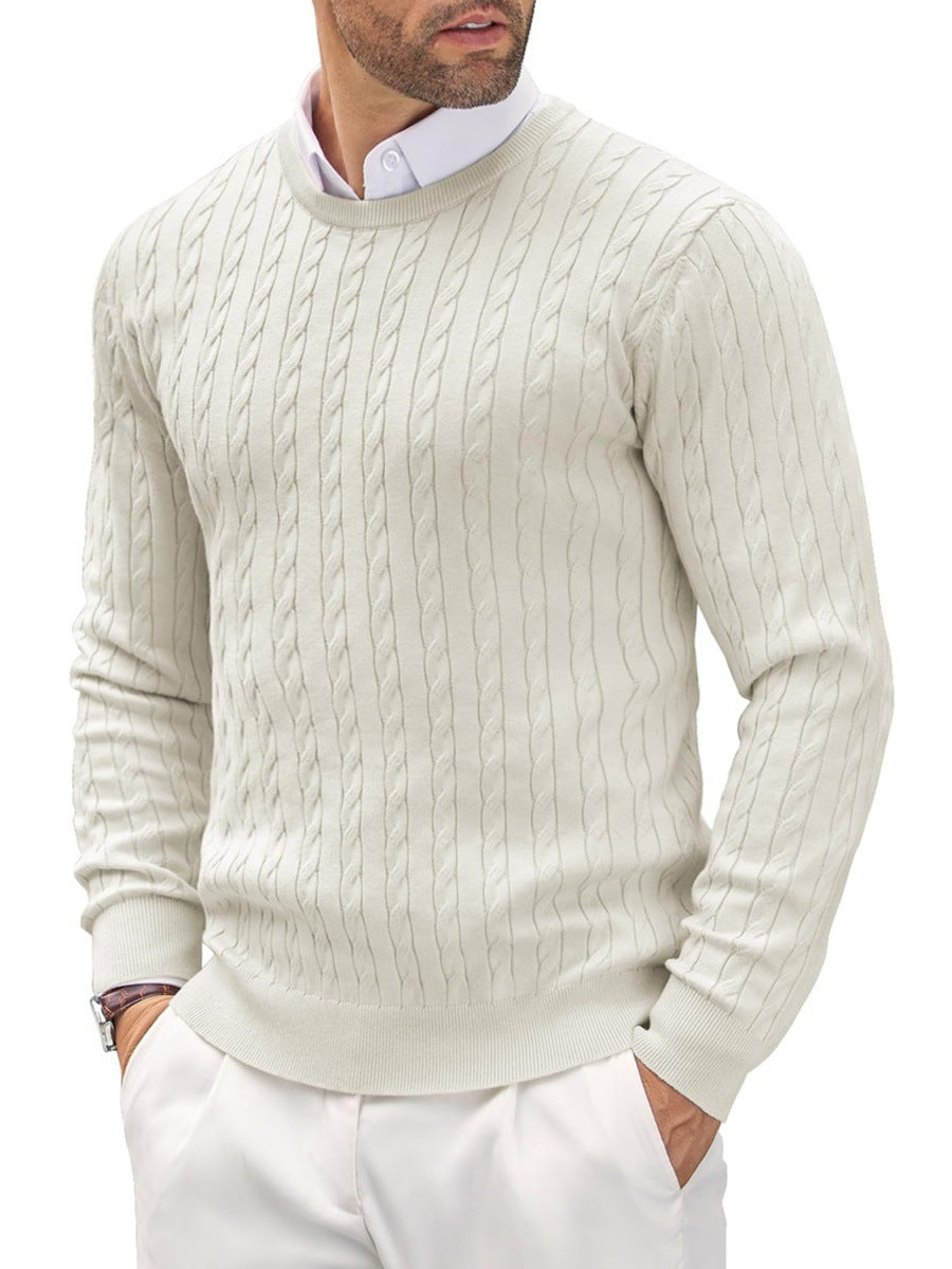 Men's Slim Fit Sweater - Round Neck - Lightweight Knit
