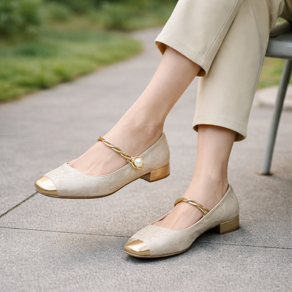 Women's Mary Jane Shoes | Low Heel, Square Toe | Comfortable Flats