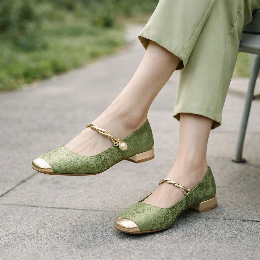 Women's Mary Jane Shoes | Low Heel, Square Toe | Comfortable Flats