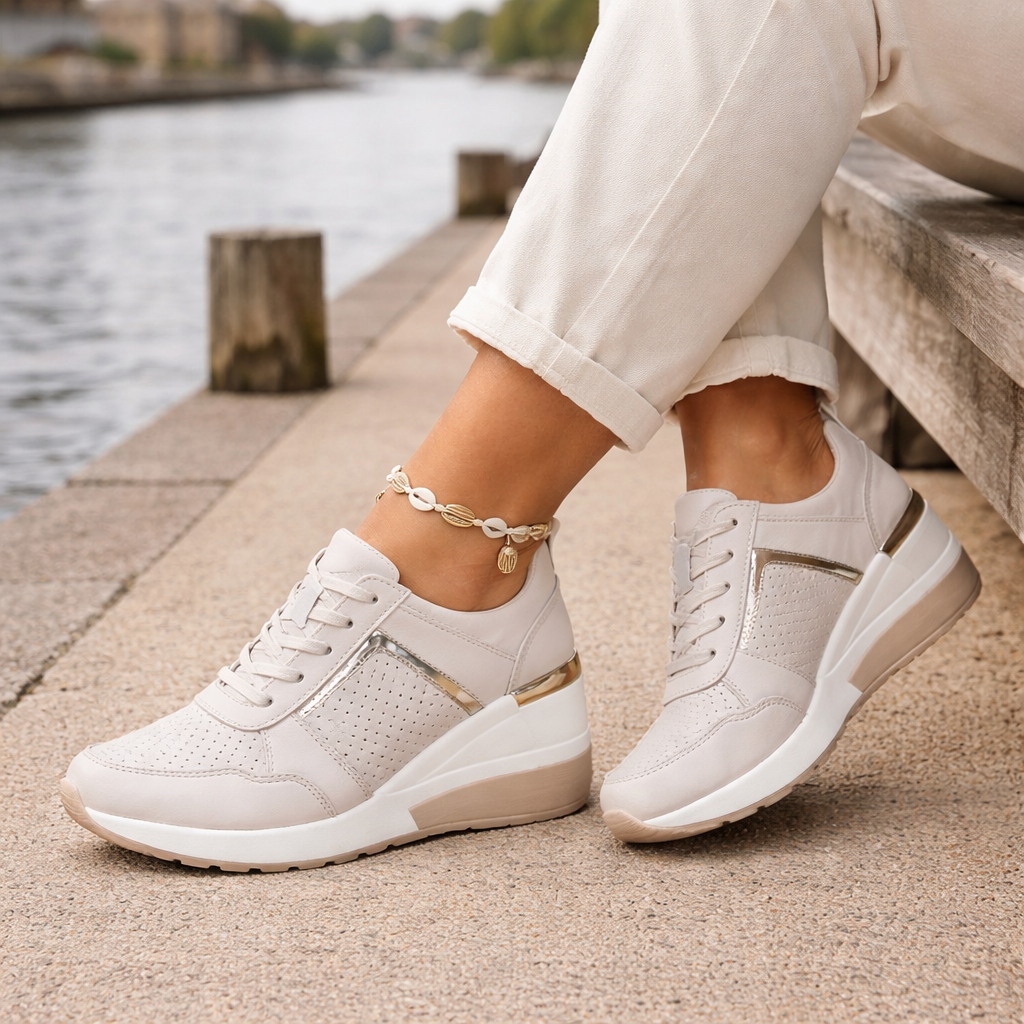 Women's Wedge Sneakers | Comfortable, Stylish | Perforated