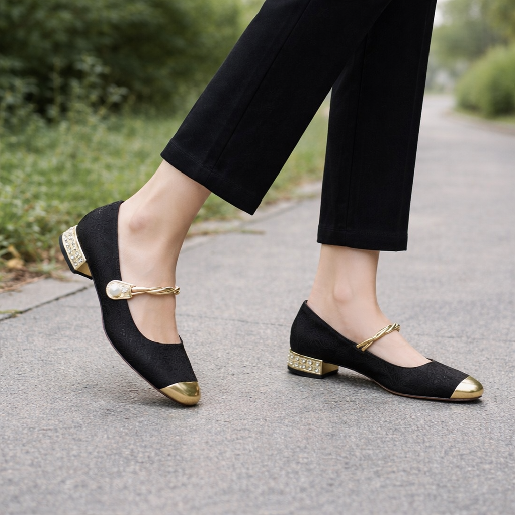 Women's Mary Jane Shoes | Low Heel, Square Toe | Comfortable Flats