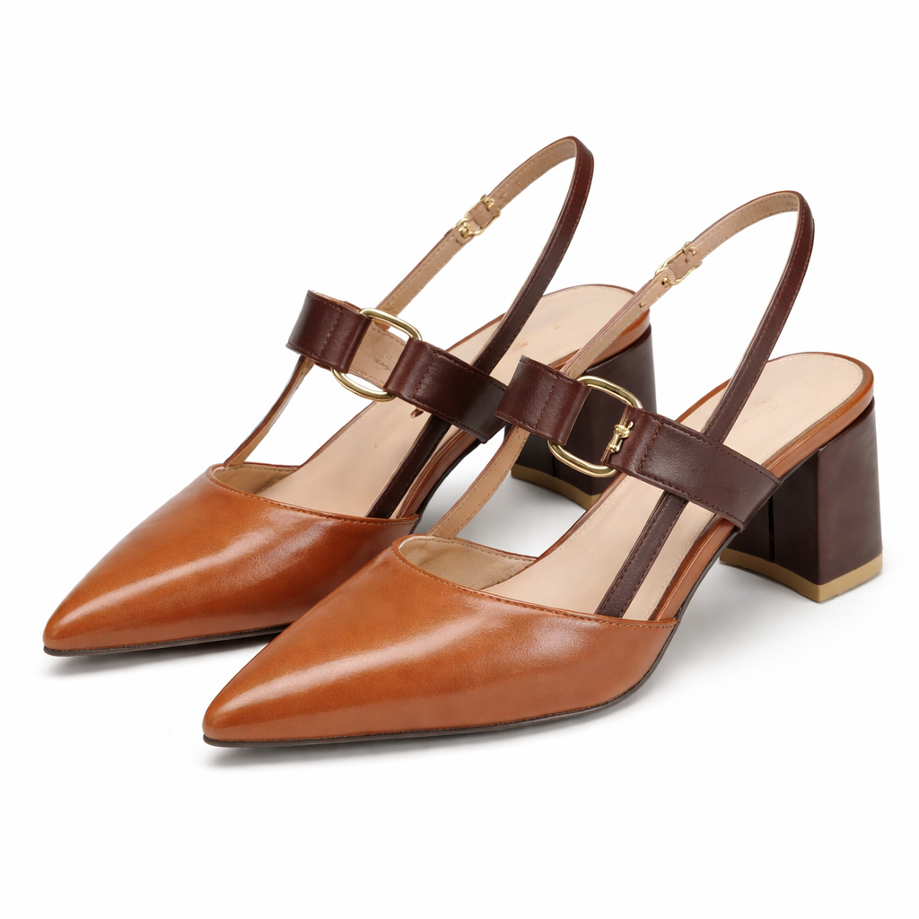 Women's Heels | Low Block Heel, Slingback | Cushioned Comfort