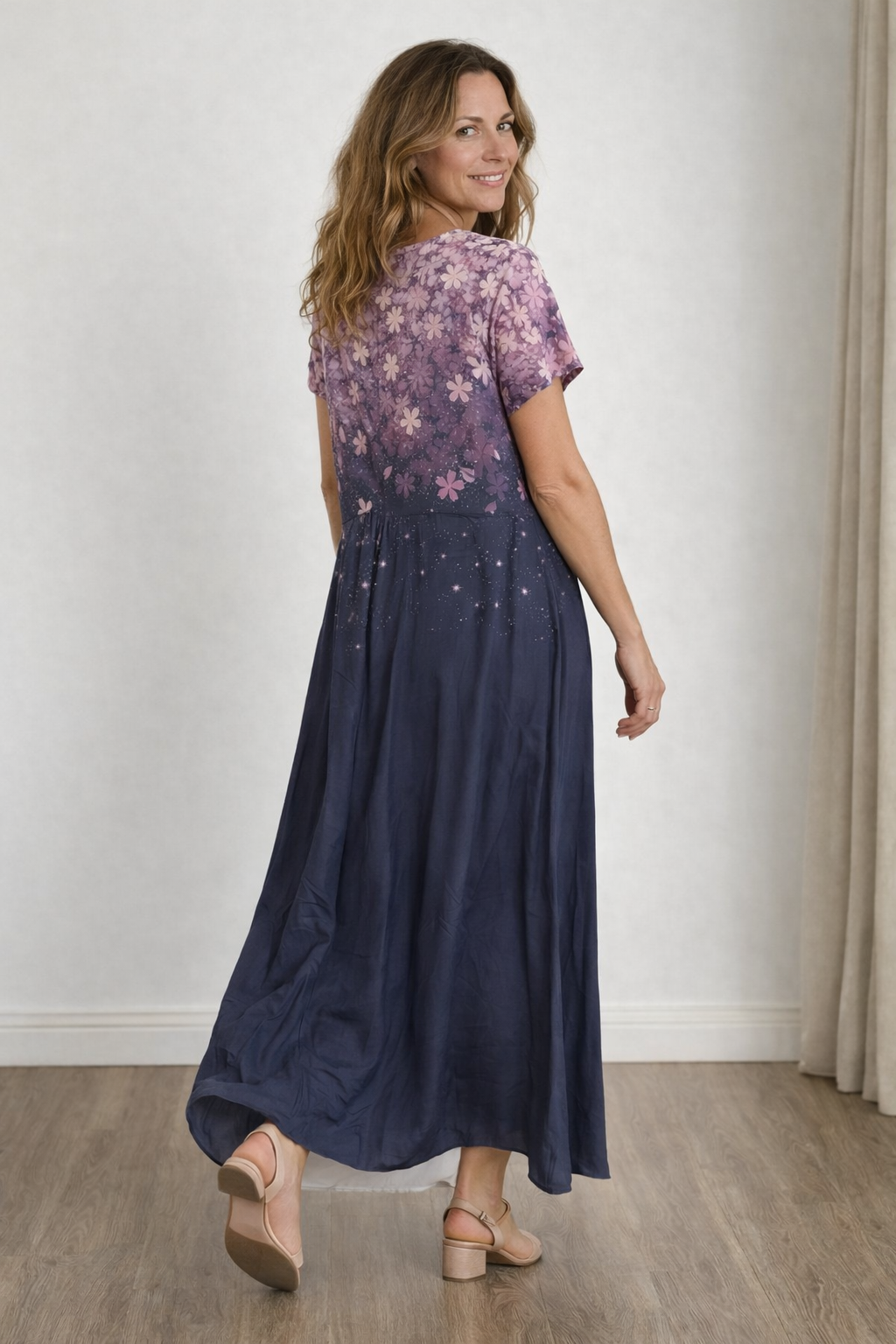 Summer Wrap Dress | Floral Print, Loose Fit | Multi-Color