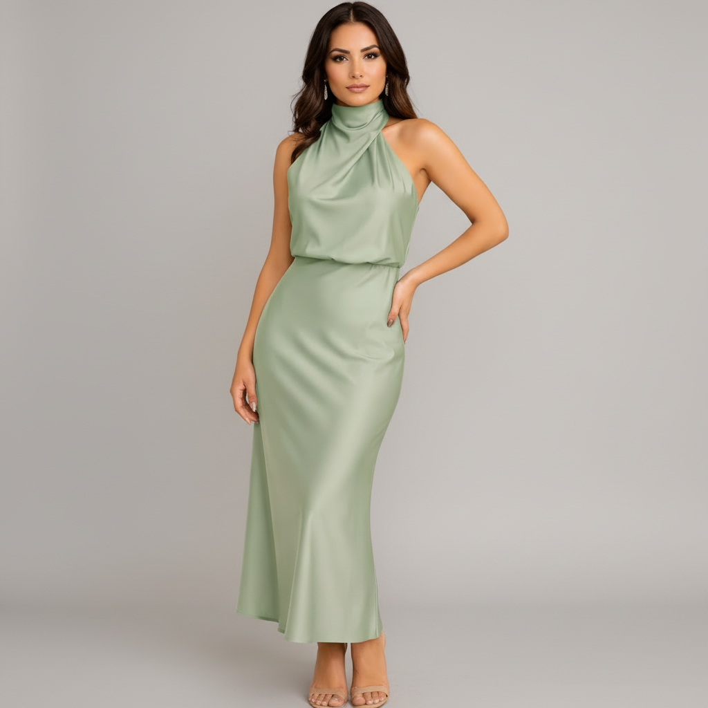 Midi Dress | Draped Design | Perfect for Special Occasions