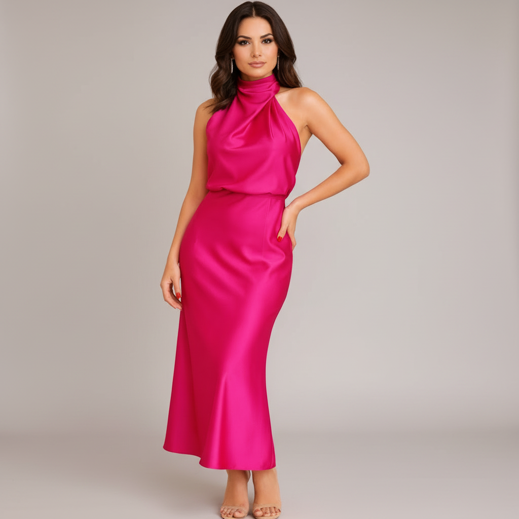 Midi Dress | Draped Design | Perfect for Special Occasions