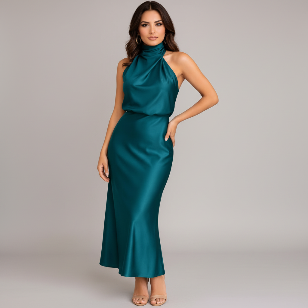 Midi Dress | Draped Design | Perfect for Special Occasions