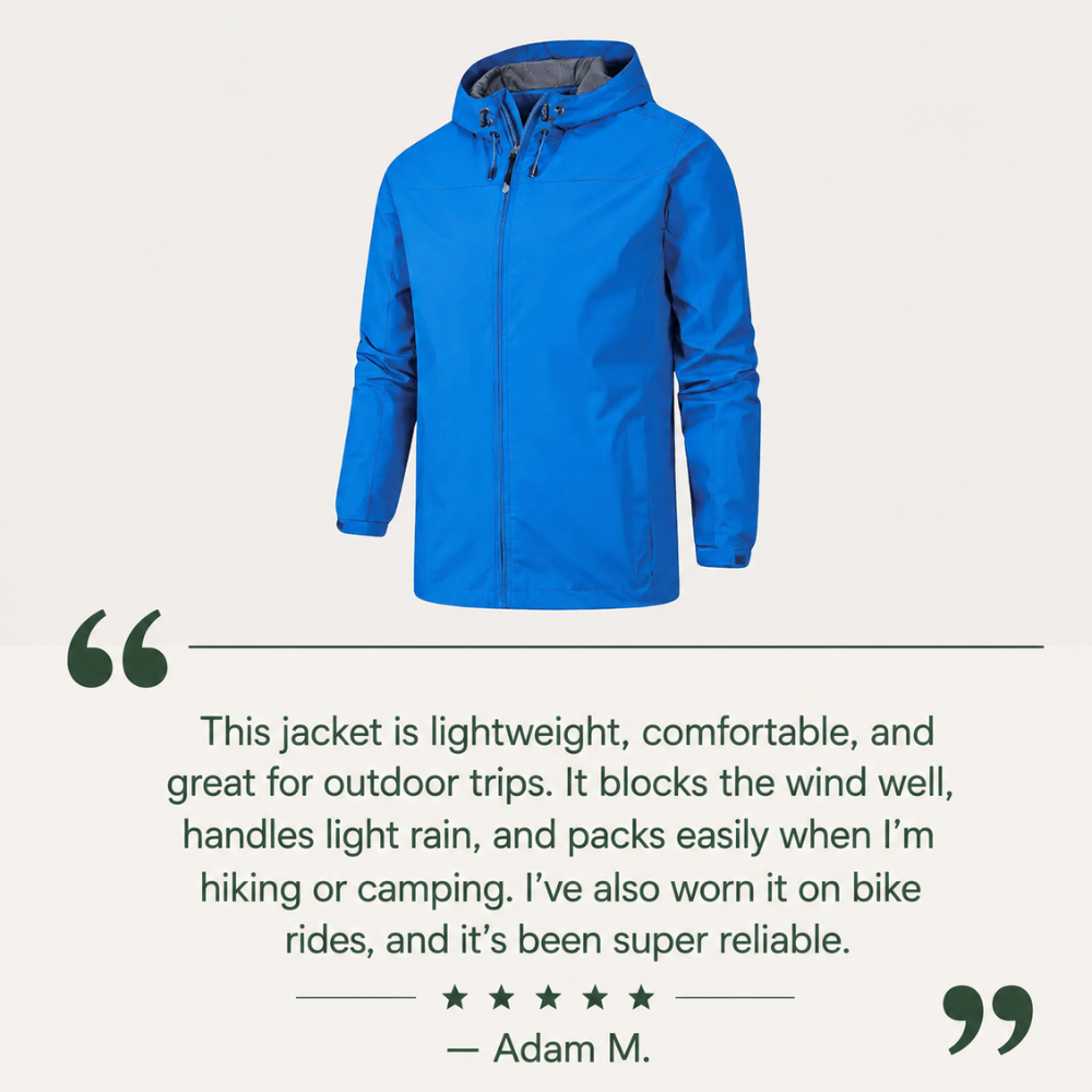 Rain Jacket | Waterproof Breathable Lightweight | Shell