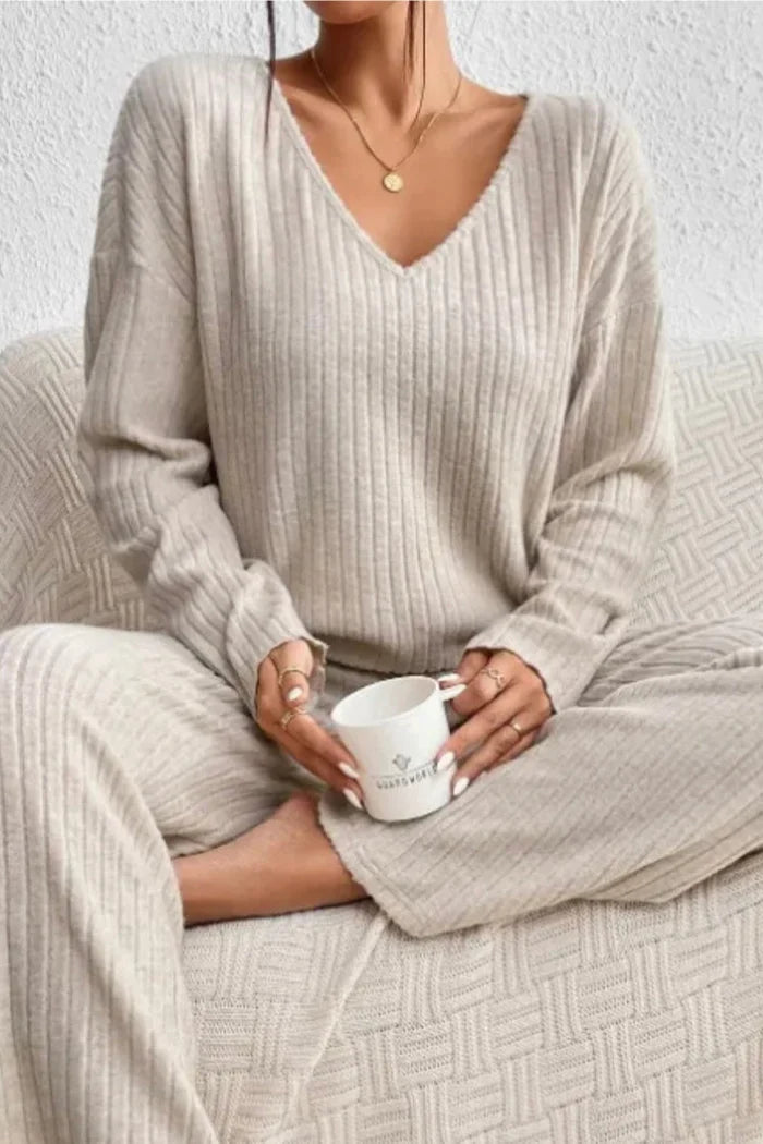 Loungewear Set | Women Ribbed Two Piece Set | Cozy Soft
