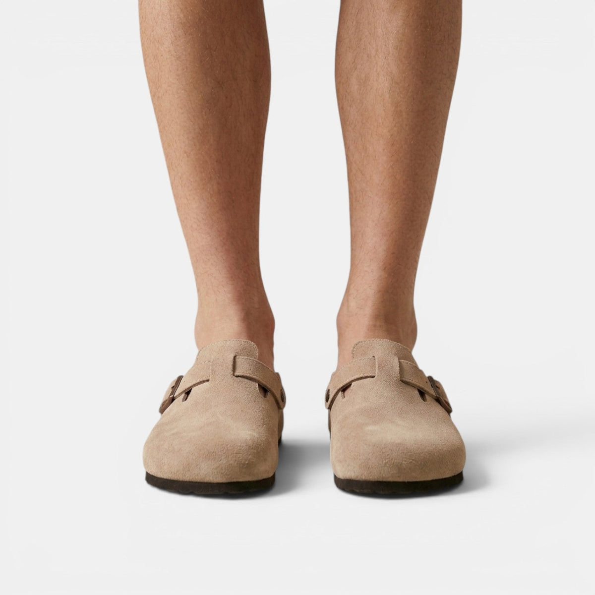 Men slip on clogs vegan suede casual lightweight