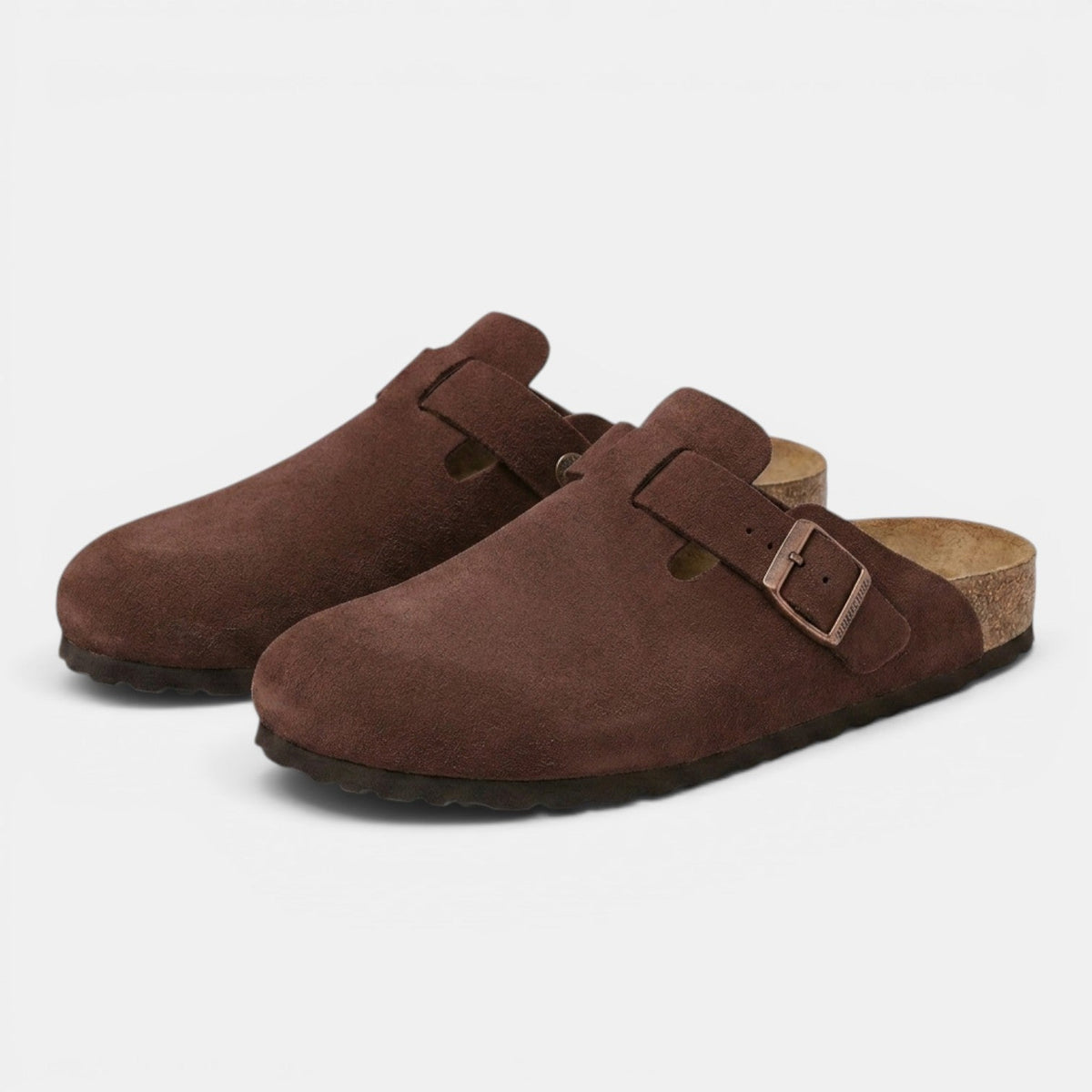 Men slip on clogs vegan suede casual lightweight