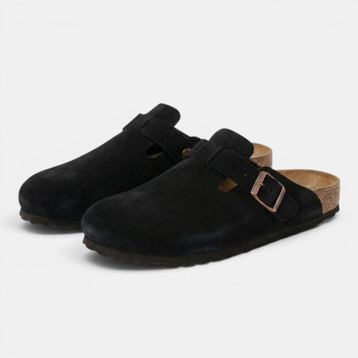 Men slip on clogs vegan suede casual lightweight