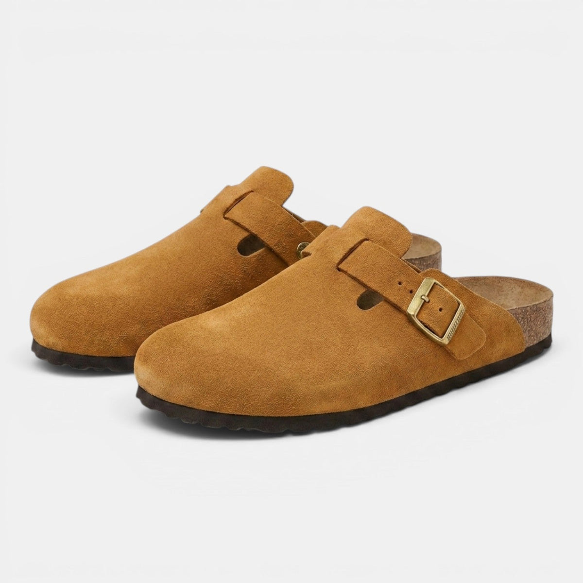 Men slip on clogs vegan suede casual lightweight
