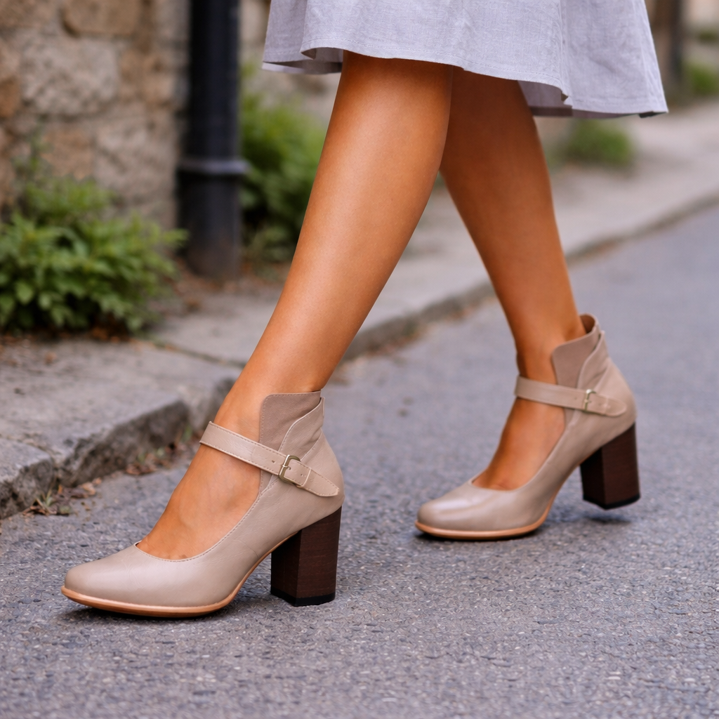 Women's Mary Jane Heels | Block Heel, Square Toe | Ankle Strap