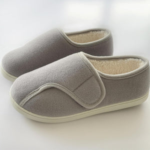 Memory Foam Slippers | Adjustable Velcro, All Season | Large Sizes